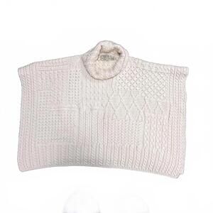 Aran‎ Sweater Market Ireland 100% new wool women’s cowl neck poncho cream EUC